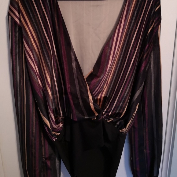 Pull and Bear Velvet Bodysuit - Picture 2 of 4